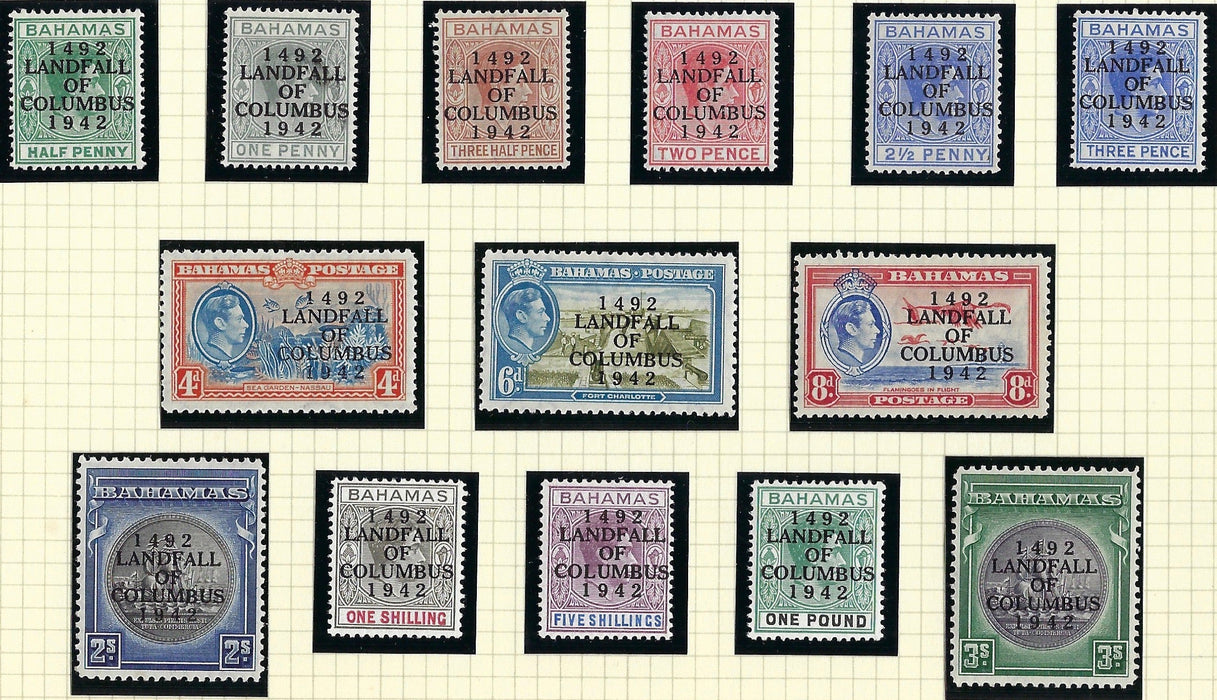 Bahamas 1942 (12 Oct) King George VI SSG162/175a