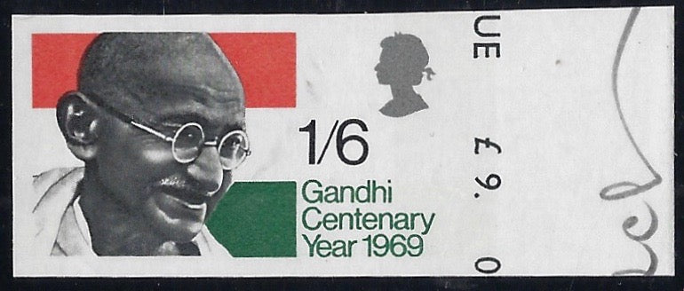 Great Britain 1966 1s6d Gandhi Centenary Year. SG807var
