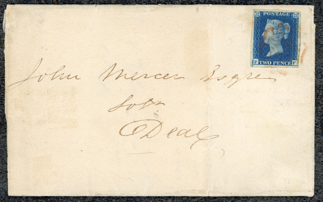 Great Britain 1840 2d deep full blue Plate 2, SG4
