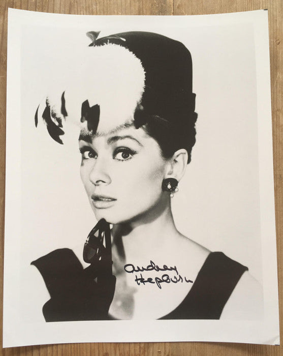 Audrey Hepburn signed Breakfast at Tiffany's headshot