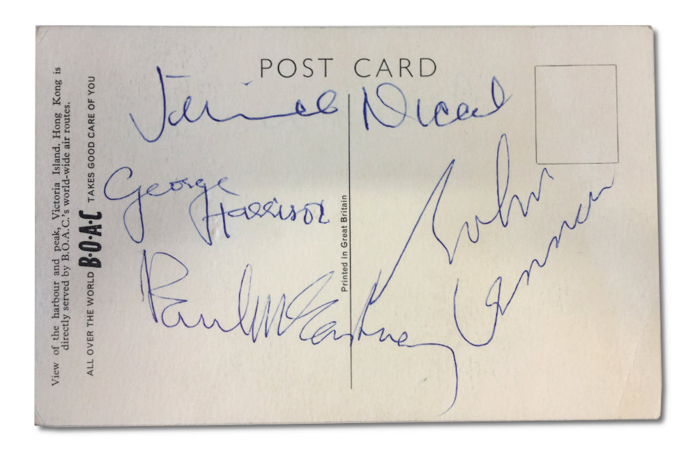 Beatles autographs with stand-in drummer Jimmie Nicol