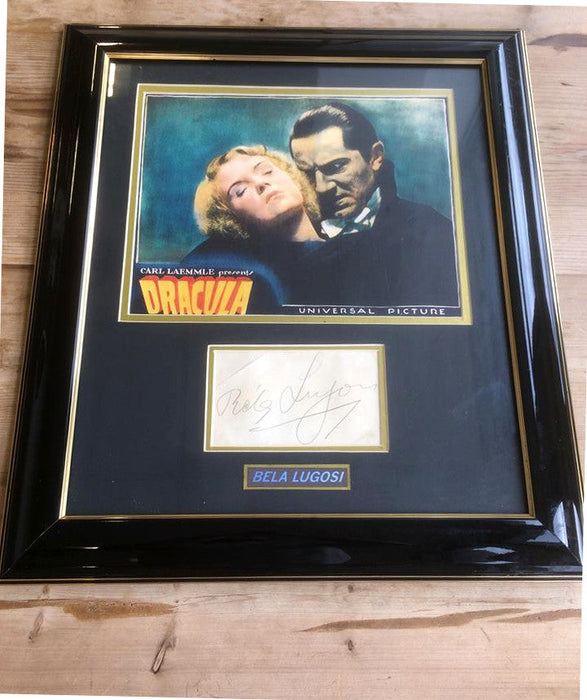 Bela Lugosi autograph display