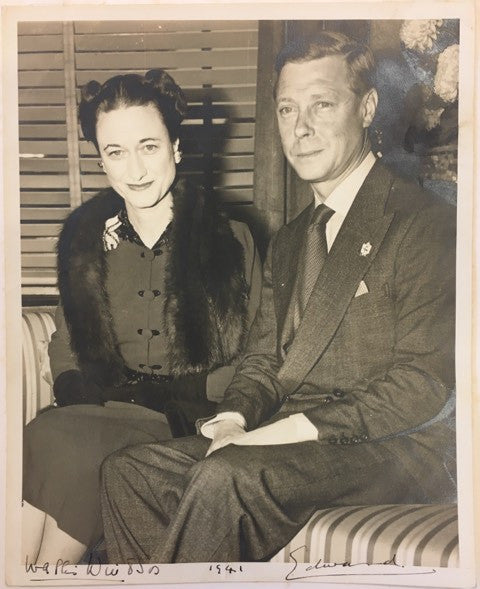 Edward VIII Wallis Simpson signed photo