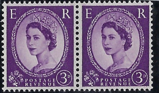 Great Britain 1959 3s Deep Violet "Dollis Hill Phosphor Trial", SG575var