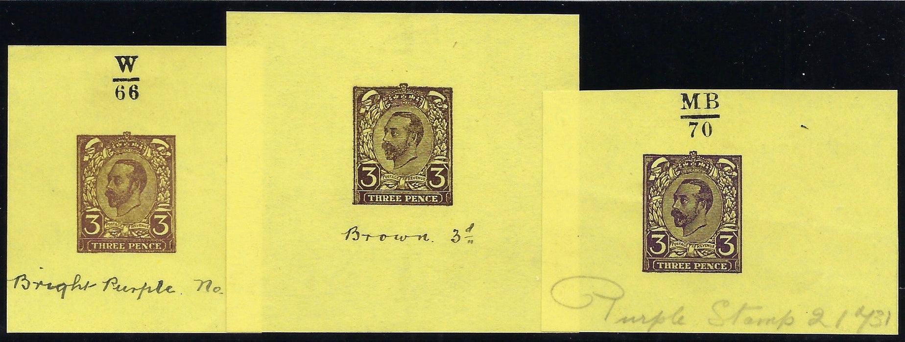 Great Britain 1911 3d Hentschel essay (second proof).