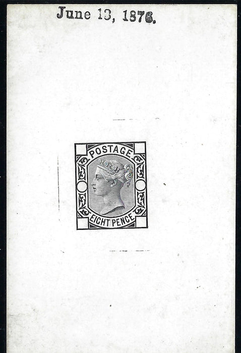 Great Britain 1876 8d die proof, SG156var
