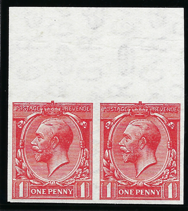Great Britain 1924 1d Scarlet (Waterlow printing, Watermark Sideways), SG419a var