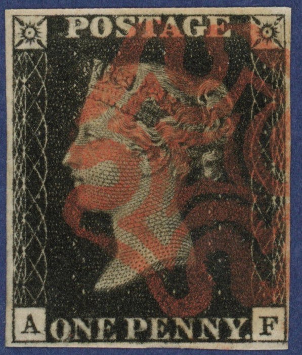 Great Britain 1840 1d black Plate 8, SG2