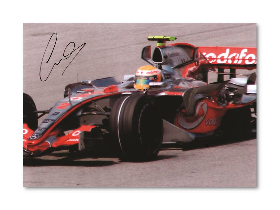 Lewis Hamilton signed photograph