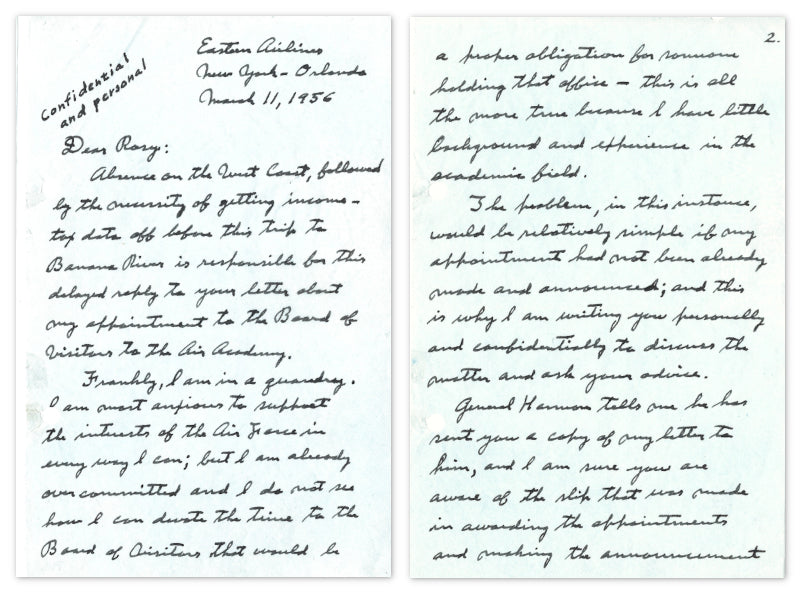 Charles Lindbergh handwritten signed letter
