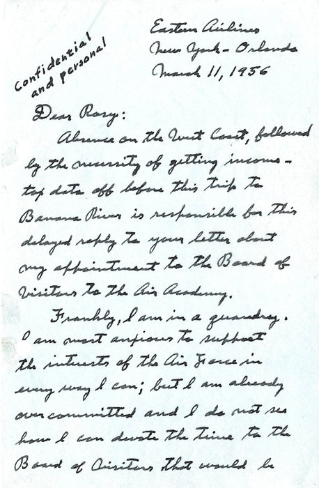 Charles Lindbergh handwritten signed letter