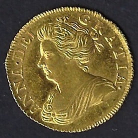 Great Britain 1702-1714 Anne. Gold, Guinea, Half. Post Union Issue.