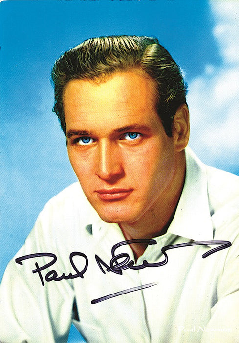 Paul Newman signed promotional postcard