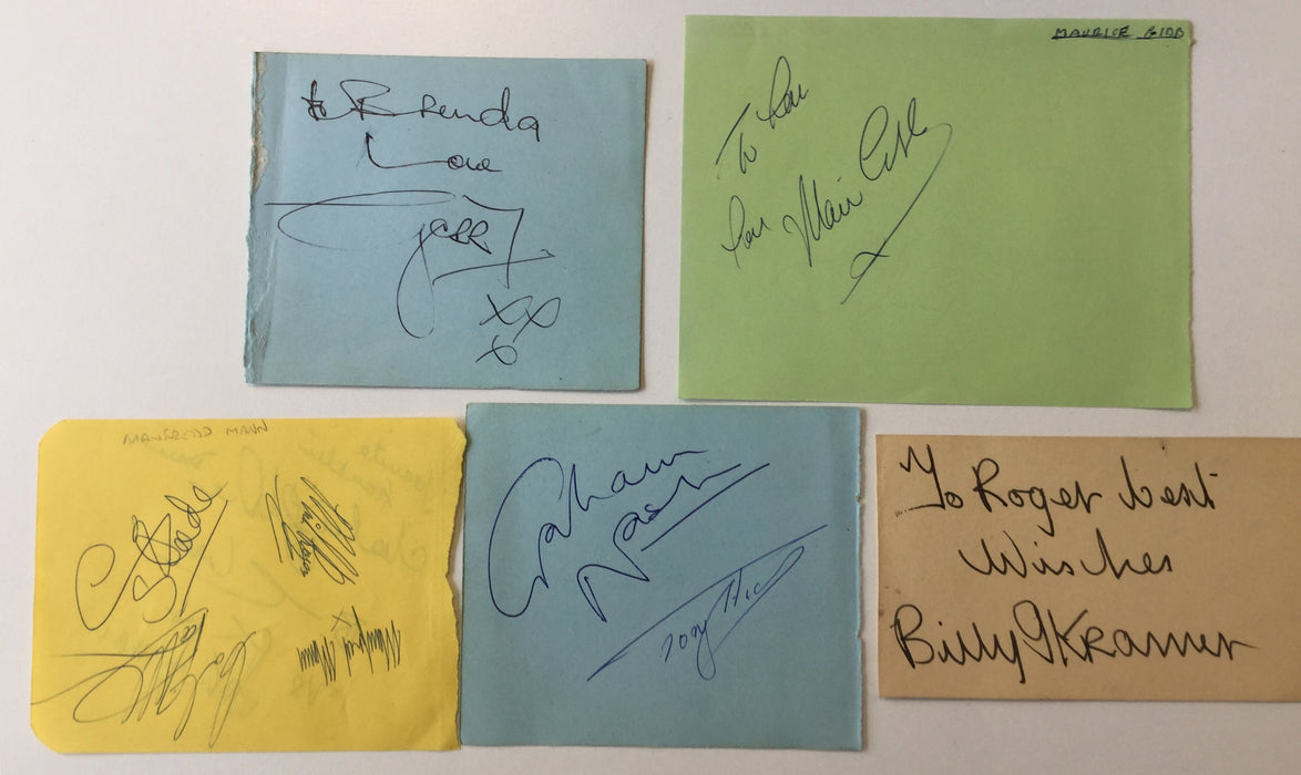 Pop music autographs