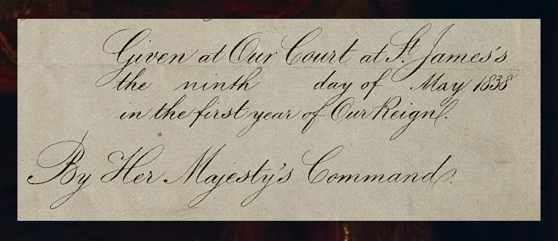Queen Victoria Signed Royal Coronation Invitation