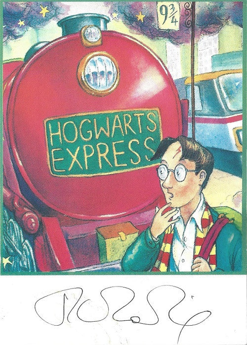 Harry Potter Postcard signed by J.K Rowling