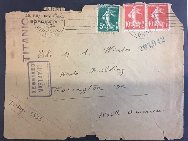 March 1912 French Titanic cover