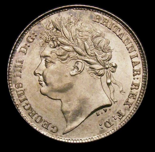 Sixpence George IV 1825