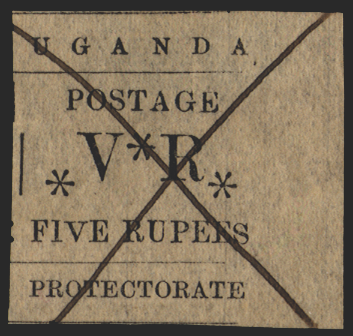 UGANDA 1896 typeset 5r black, SG61