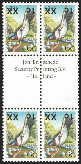 FIJI 2006-08 Local provisional 'Birds' 1c on 6c error, SGF1316a