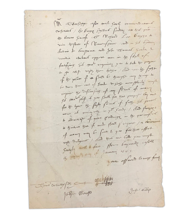 1544 letter signed by Ministers of State