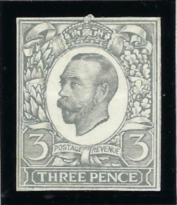 Great Britain 1911 1½d Engraver's sketch die (Die 2 Head)