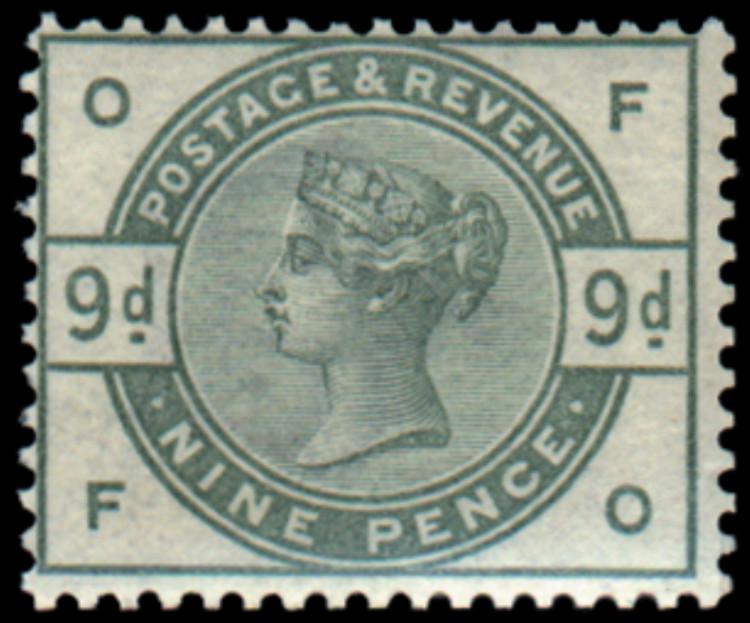 Great Britain 1862 Queen Victoria Surface Printed 9d bistre plate 2. SG86