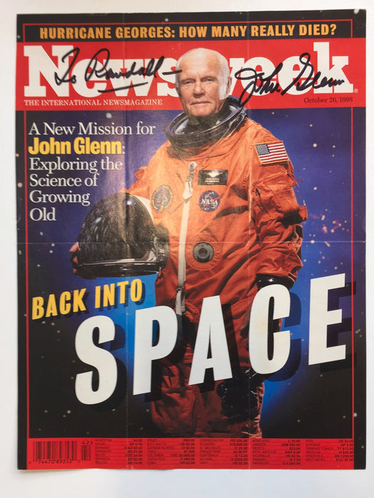 John Glenn signed Newsweek magazine cover