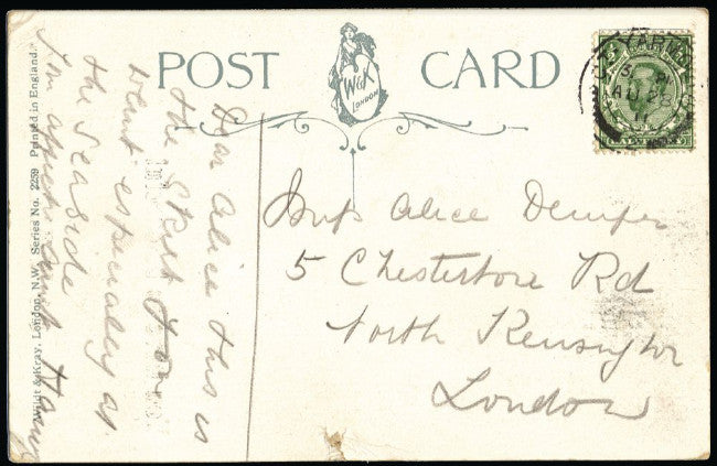 Great Britain 1911 ½d green Die 1a, perforations 14). SG322a.