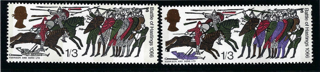 Great Britain 1966 Queen Elizabeth II 1s3d Battle of Hastings (Phosphor) SG712pa.