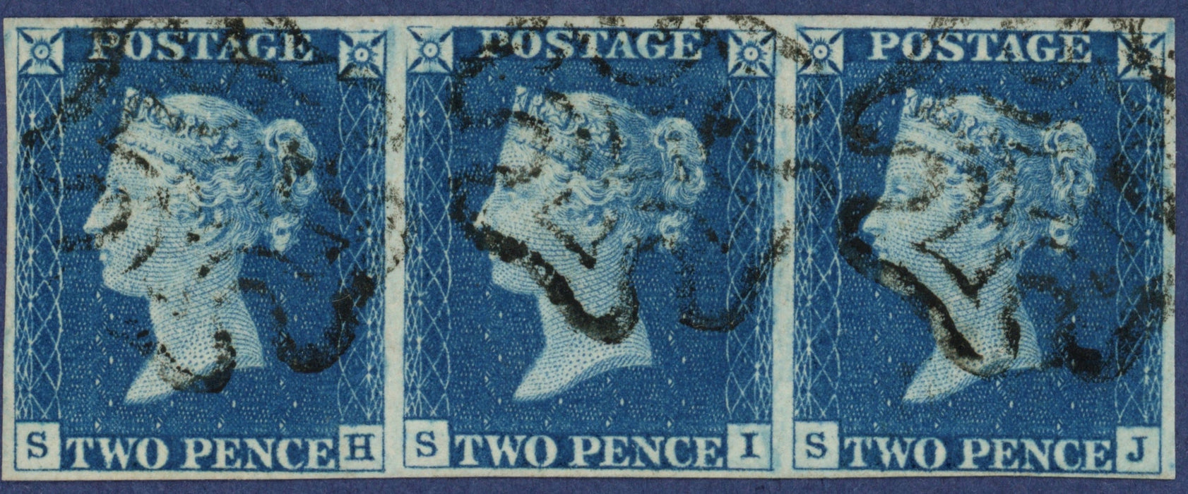 Great Britain 1840 2d blue, plate 1, SG5