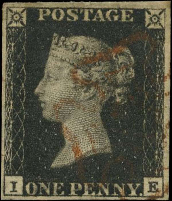 Great Britain 1840 1d black, Plate 5, SG2