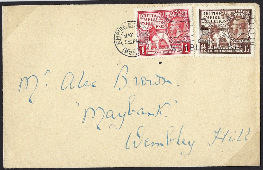 Great Britain 1925 British Empire Exhibition first day cover, SG432/3