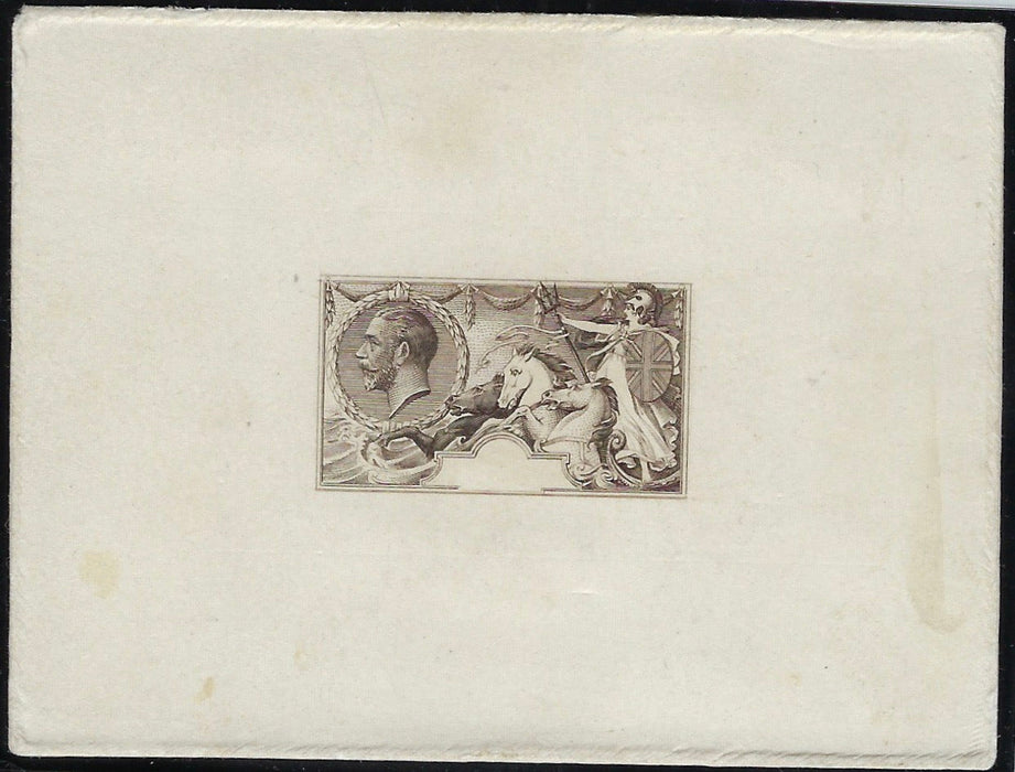 Great Britain 1912 'Seahorse' Master Die Proof (stage 2), SG399var