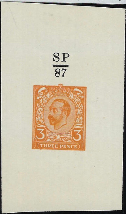 Great Britain 1910 3d Hentschel colour essay