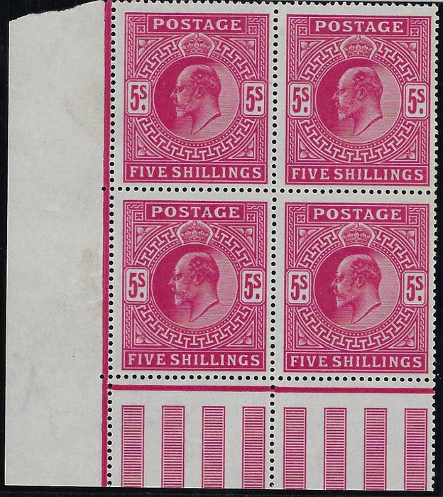 Great Britain 1902 5s Deep bright carmine, SG264
