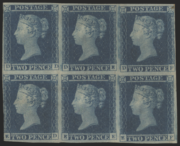 Great Britain 1841 2d blue, plate 4, SG14