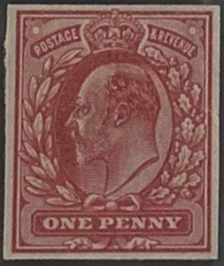 Great Britain 1906 1d Colour trial, SG219var