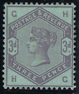 Great Britain 1884 3d Colour Trial, SG 191var