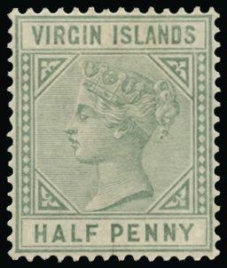 British Virgin Islands 1883-84 ½d dull green SG27b