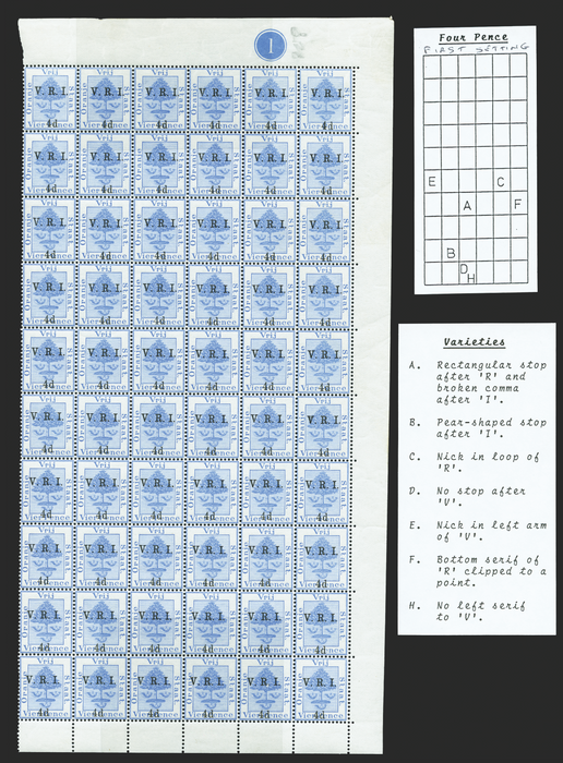 South Africa Orange Free State 1900 4d on 4d ultramarine variety, SG107a