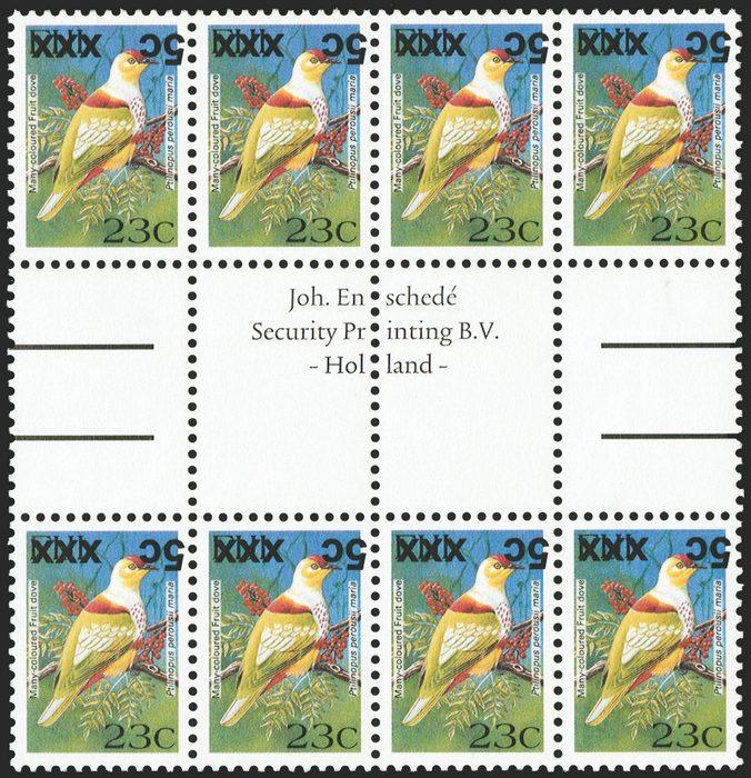FIJI 2009 Local provisional 5c on 23c 'Fruit dove' error, SGF1359a
