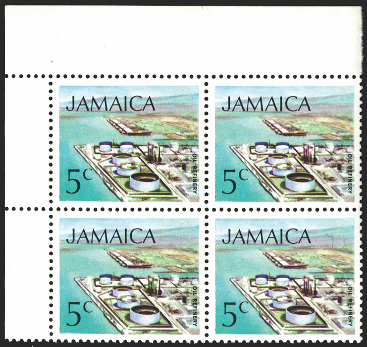 JAMAICA 1972 5c 'Oil refinery' variety, SG348w