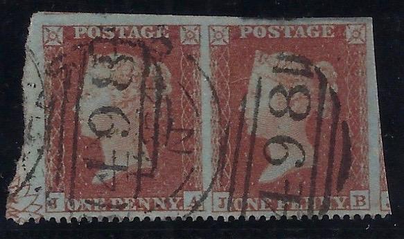 Great Britain 1854 1d Red Brown Plate 1. 181. SG17a