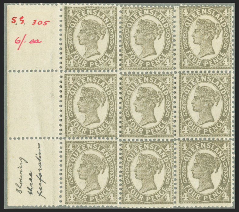 AUSTRALIA QUEENSLAND 1911 4d grey-black, SG305
