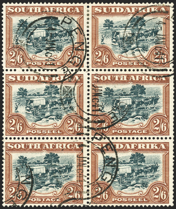 SOUTH AFRICA 1930-45 2s6d (slate-) green and brown, SG49