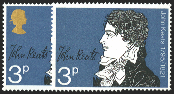 Great Britain 1971 3p Literary anniversaries error, SG884a