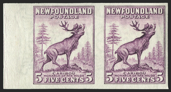 Newfoundland 1932-38 5c violet variety, SG225ca