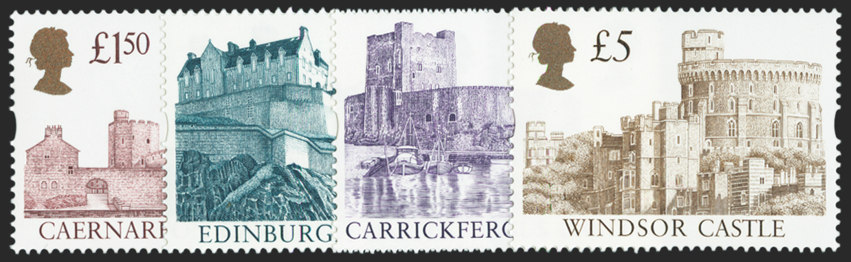 Great Britain 1997 £1.50 - £5 "Castles", SG1993/6
