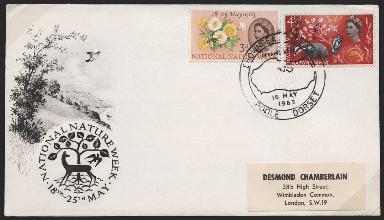 Great Britain 1963 3d-4½d Nature Week First Day Cover, SG637/8